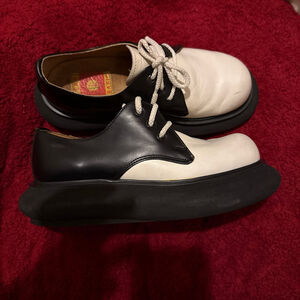 Custom DB1 Black & White saddle Platform Flats Size 8